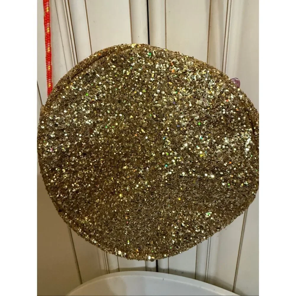 Crew Cuts Girls Smiley Star Face Glitter Crossbody Bag Purse Multicolor
